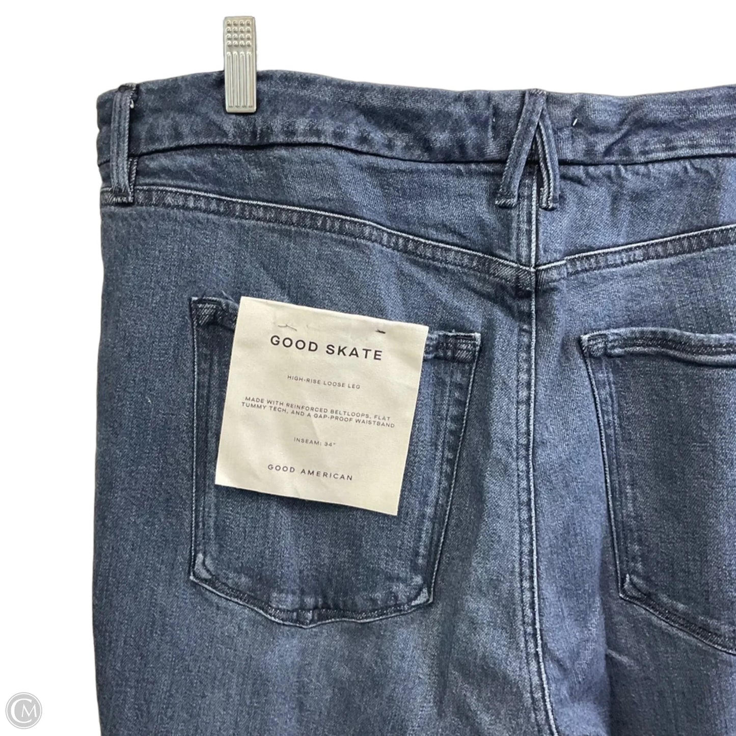 Jeans Wide Leg By Good American In Blue Denim, Size: 18