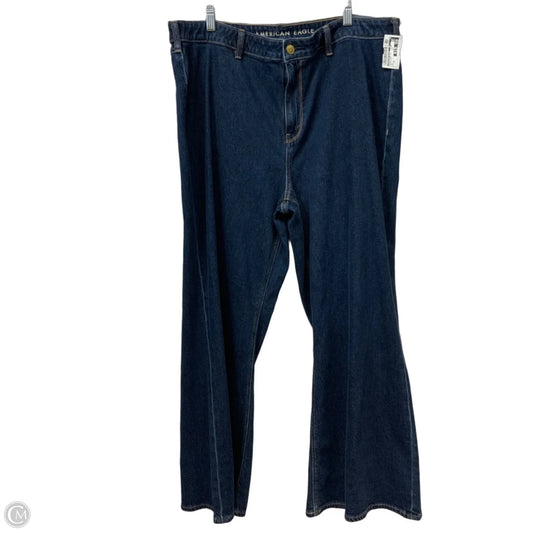 Jeans Wide Leg By American Eagle In Blue Denim, Size: 16