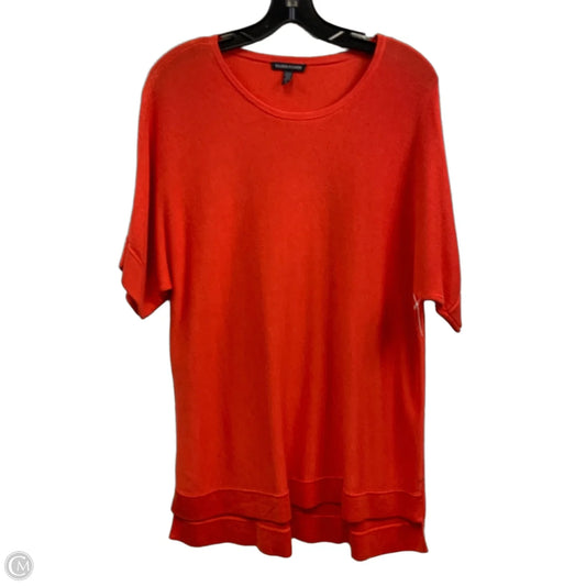Sweater Short Sleeve By Eileen Fisher In Orange, Size: L