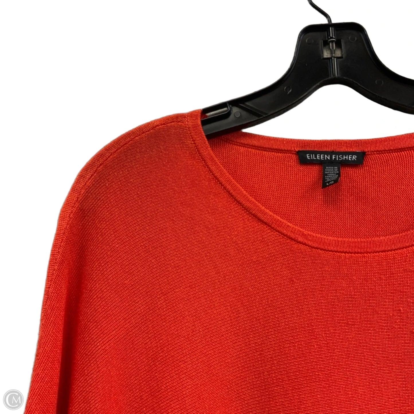Sweater Short Sleeve By Eileen Fisher In Orange, Size: L