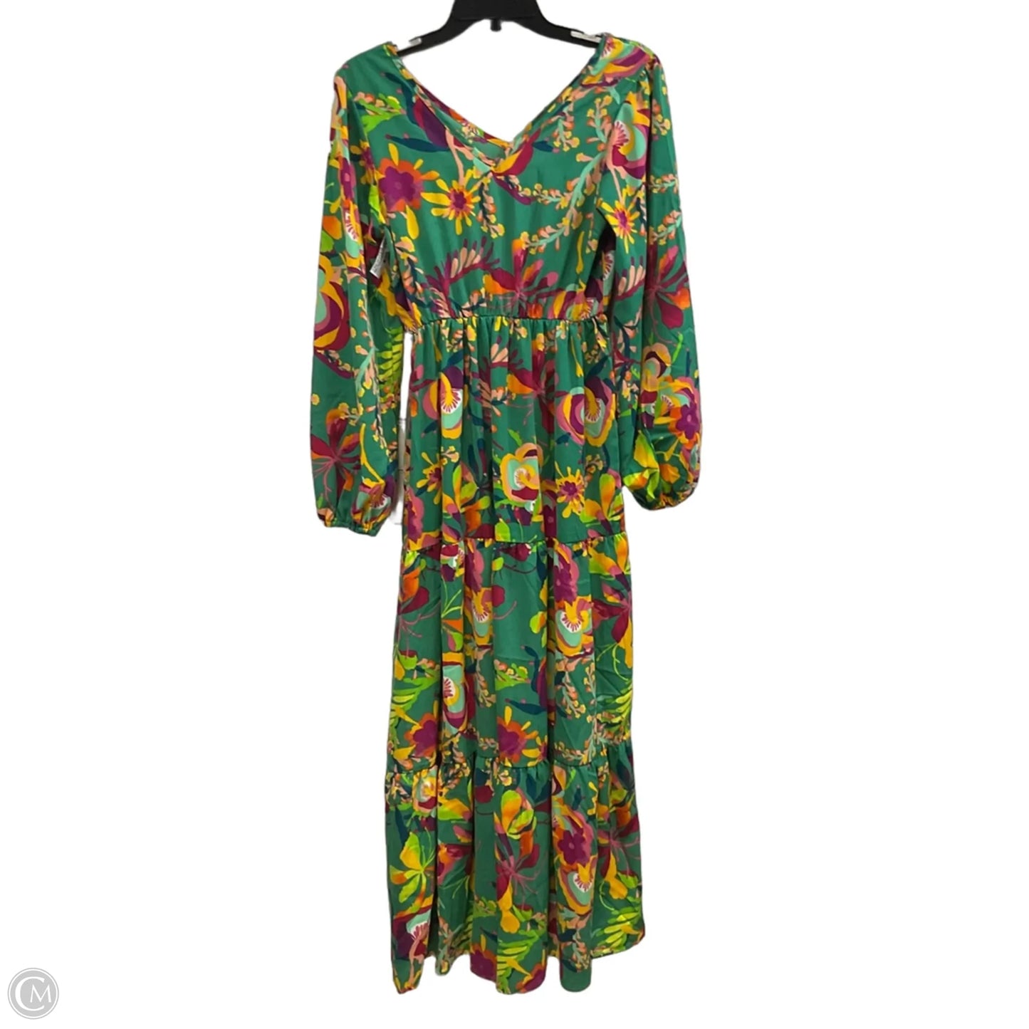 Dress Casual Maxi By PERIWINKLE COLLECTION In Green, Size: Xs