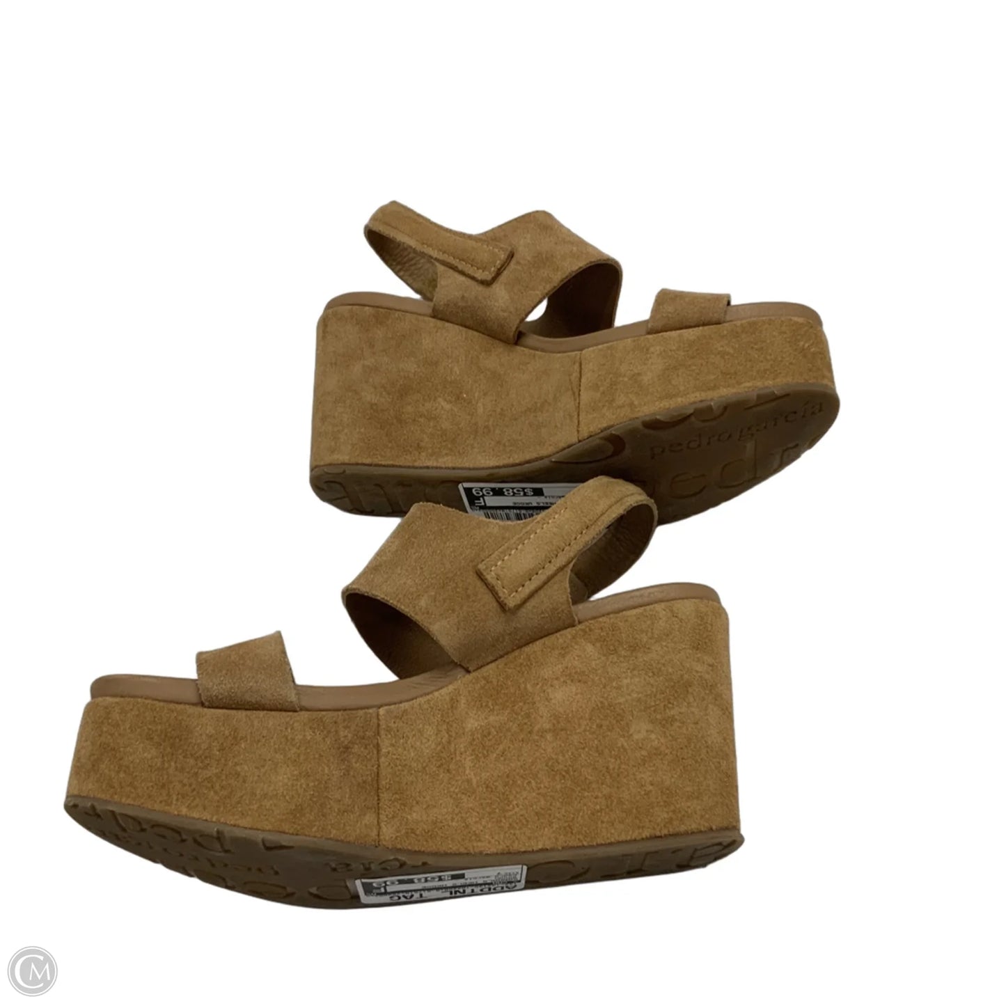 Sandals Heels Wedge By PEDRO GARCIA In Brown, Size: 7