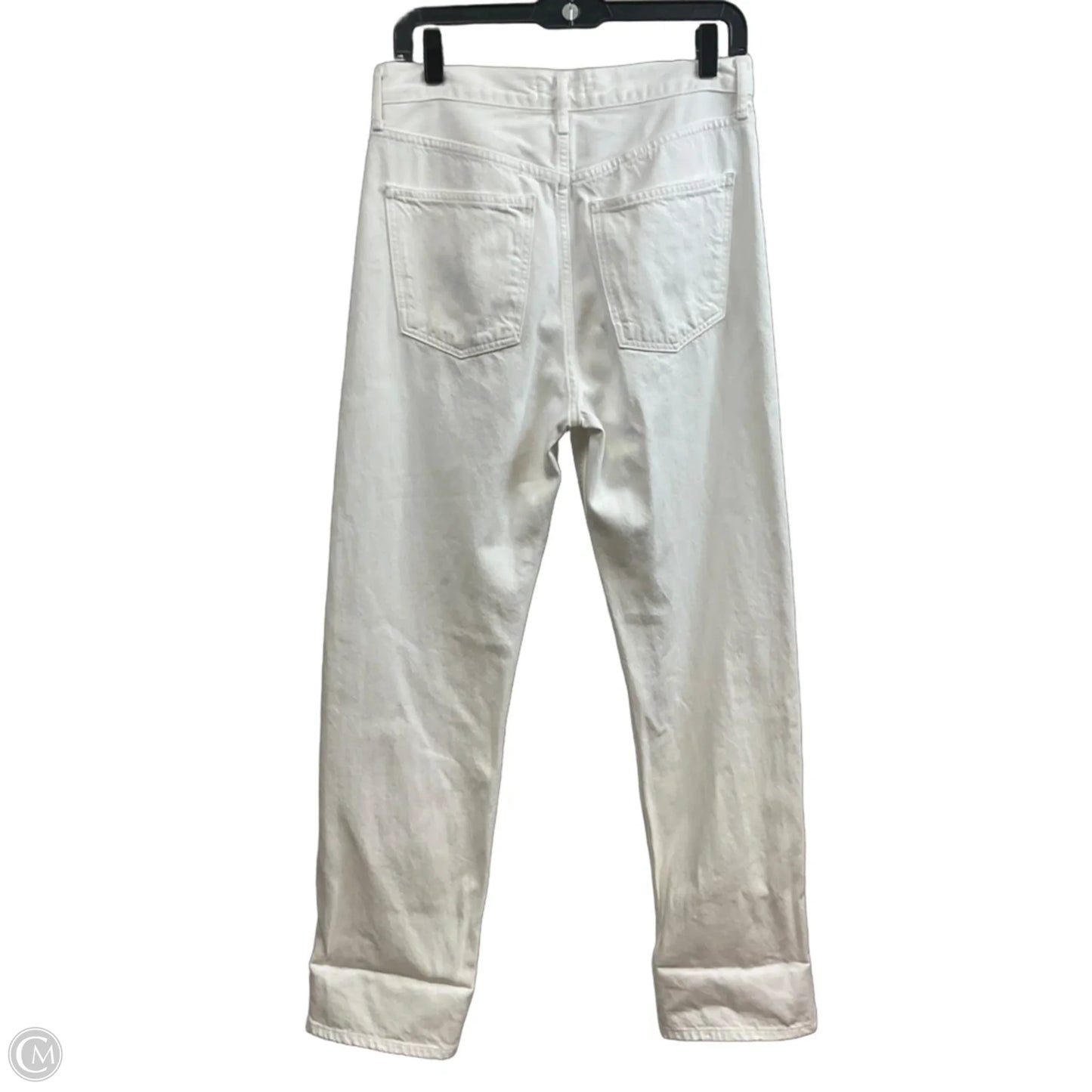 Jeans Wide Leg By Agolde In White Denim, Size: 2