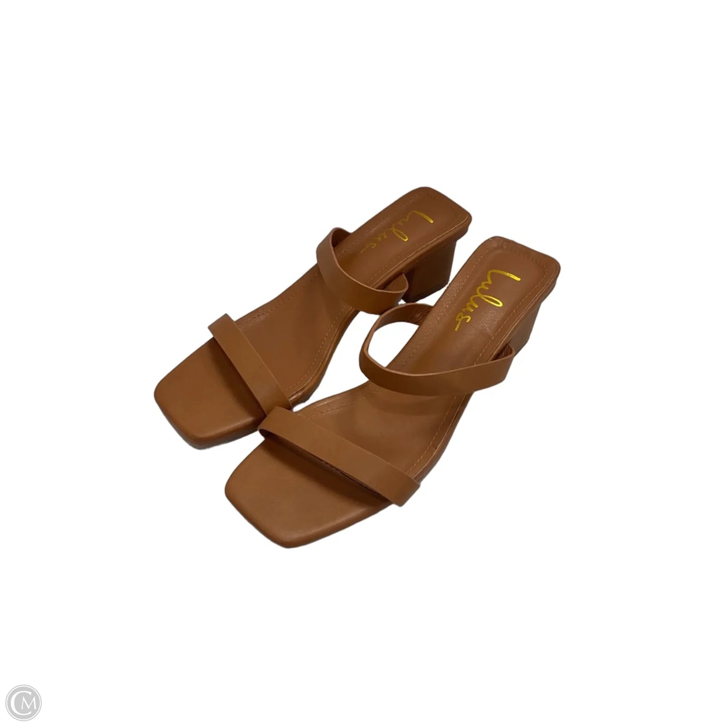 Sandals Heels Block By Lulus In Brown, Size: 9