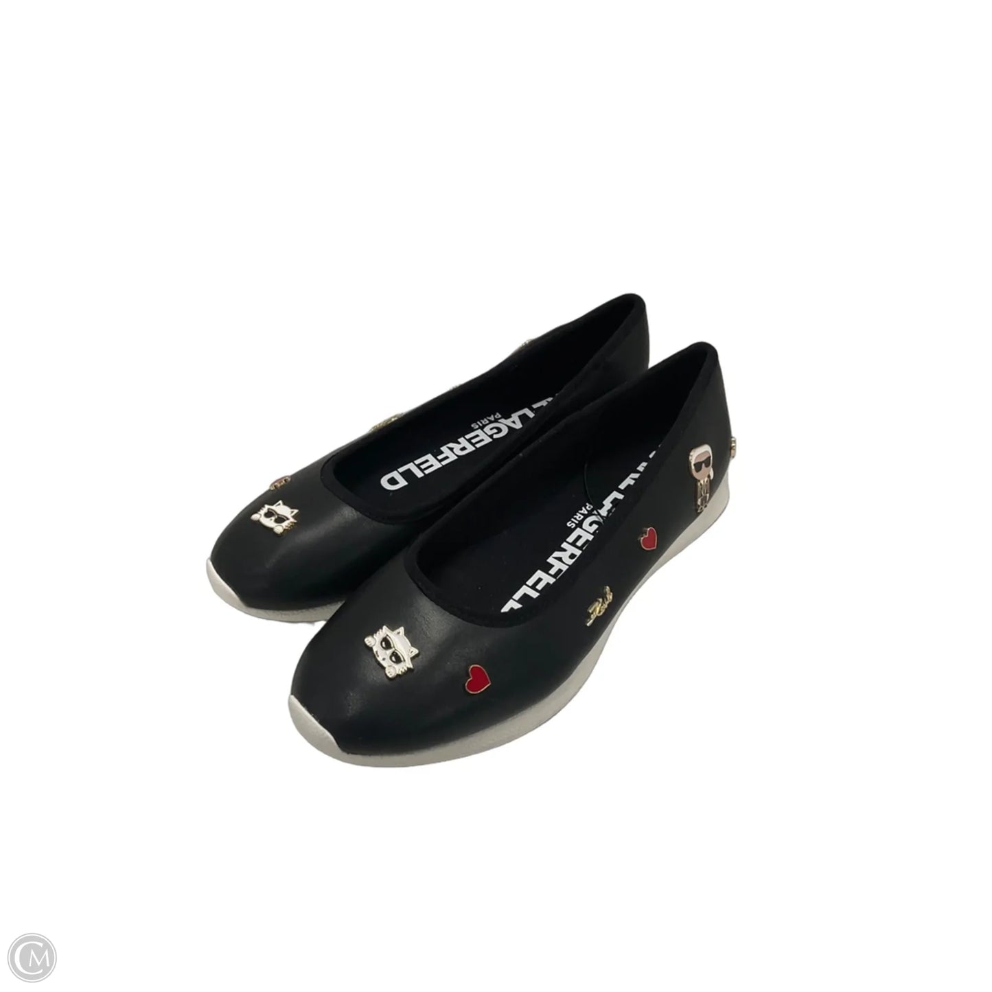 Shoes Flats By Karl Lagerfeld In Black, Size: 11
