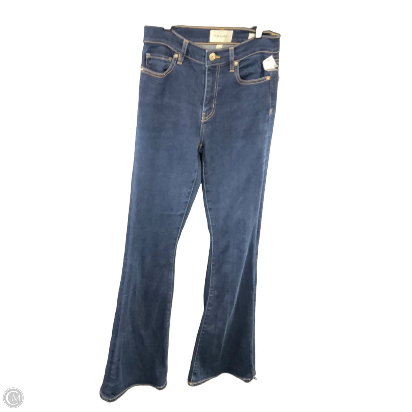 Jeans Flared By Frame In Blue Denim, Size: 2