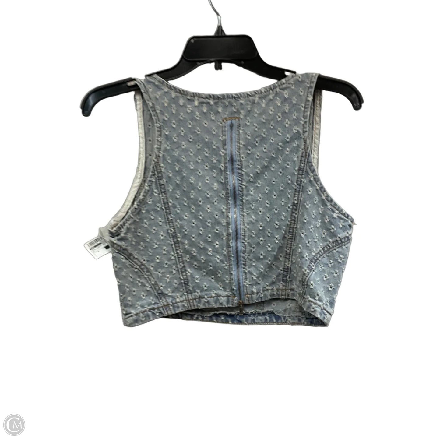 Top Sleeveless By Pol In Blue Denim, Size: S