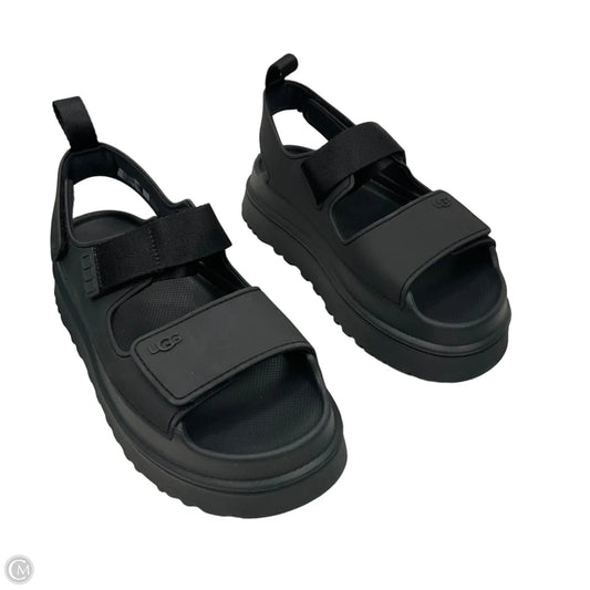 Sandals Flats By Ugg In Black, Size: 9