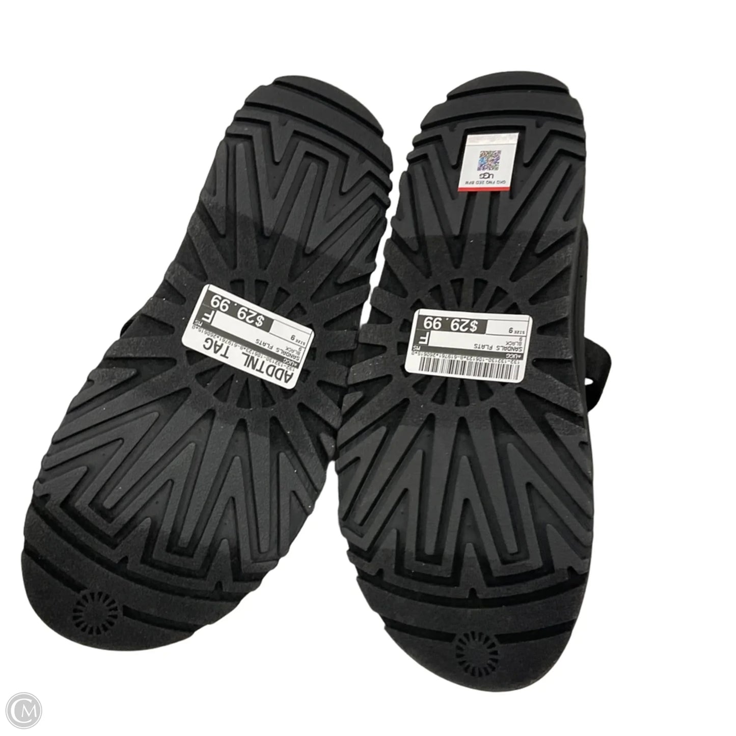 Sandals Flats By Ugg In Black, Size: 9