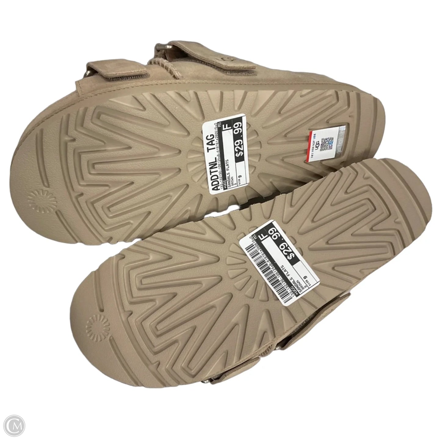 Sandals Flats By Ugg In Brown, Size: 9