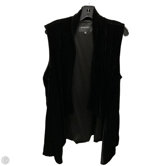Vest Designer By Lafayette 148 In Black, Size: Xl