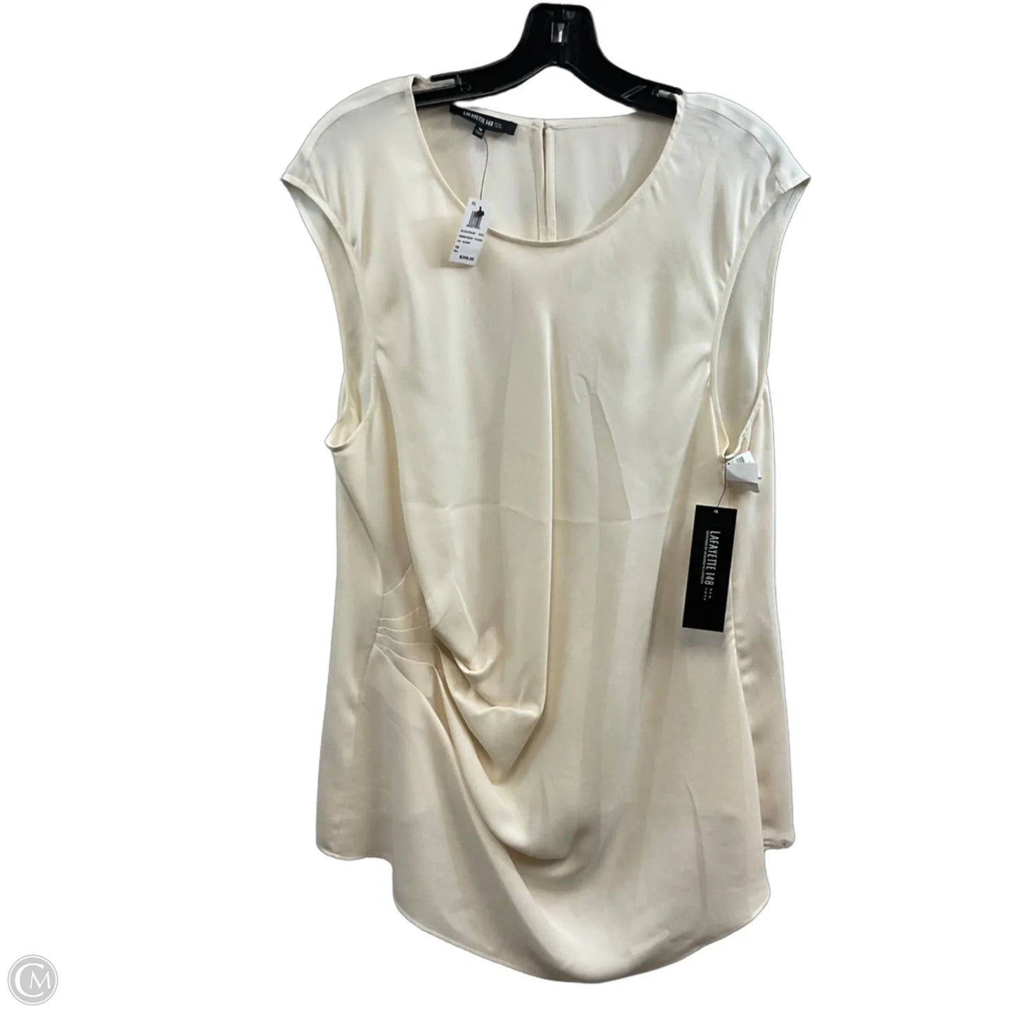 Blouse Designer By Lafayette 148 In Cream, Size: Xxl