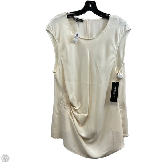 Blouse Designer By Lafayette 148 In Cream, Size: Xxl