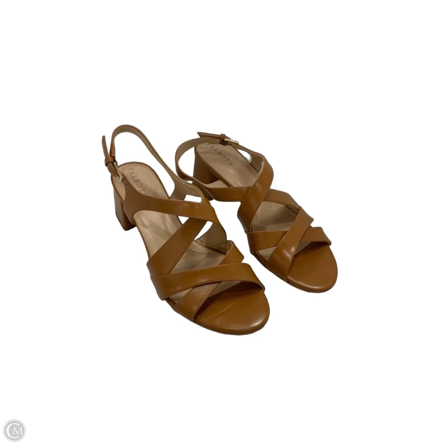 Sandals Heels Block By Talbots In Brown, Size: 9