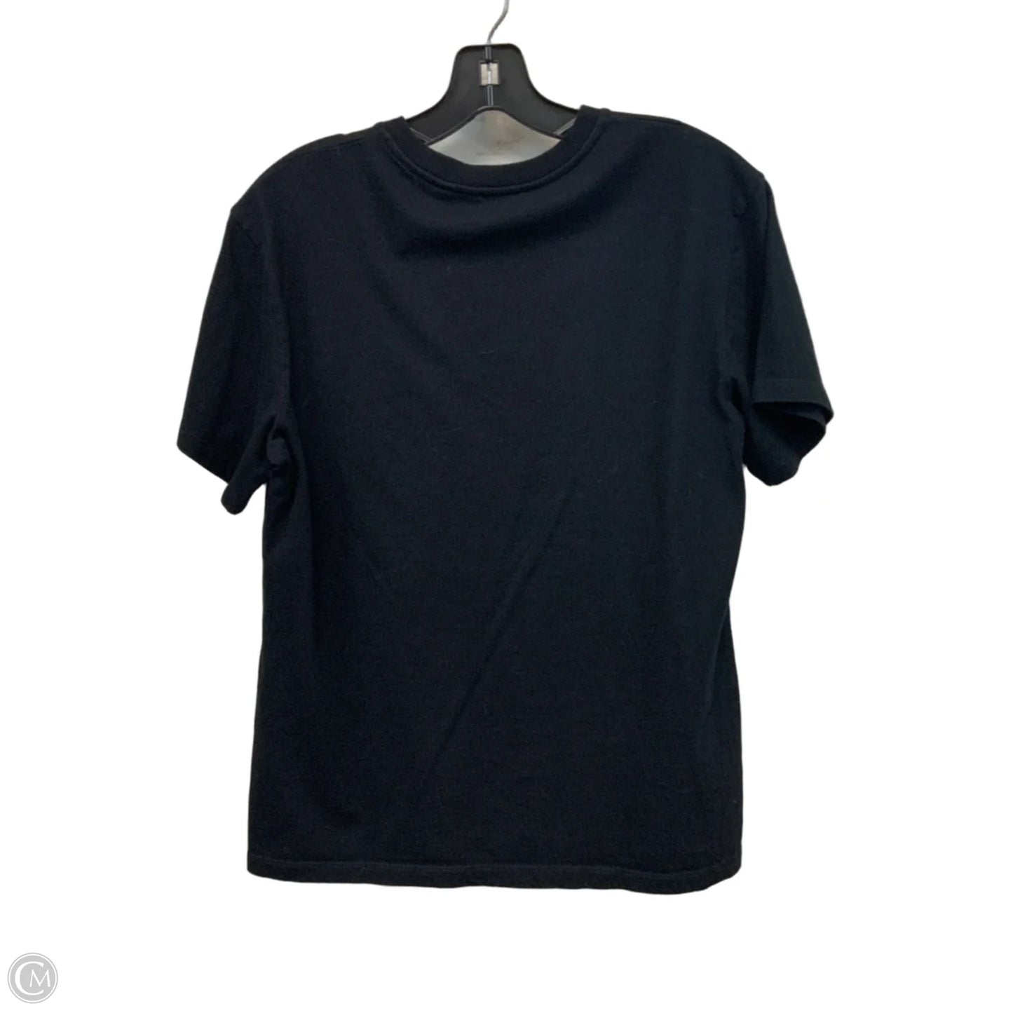 Top Short Sleeve Luxury Designer By Burberry In Black, Size: M