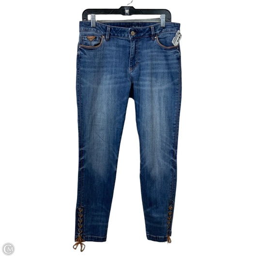 Jeans Straight By White House Black Market In Blue Denim, Size: 8
