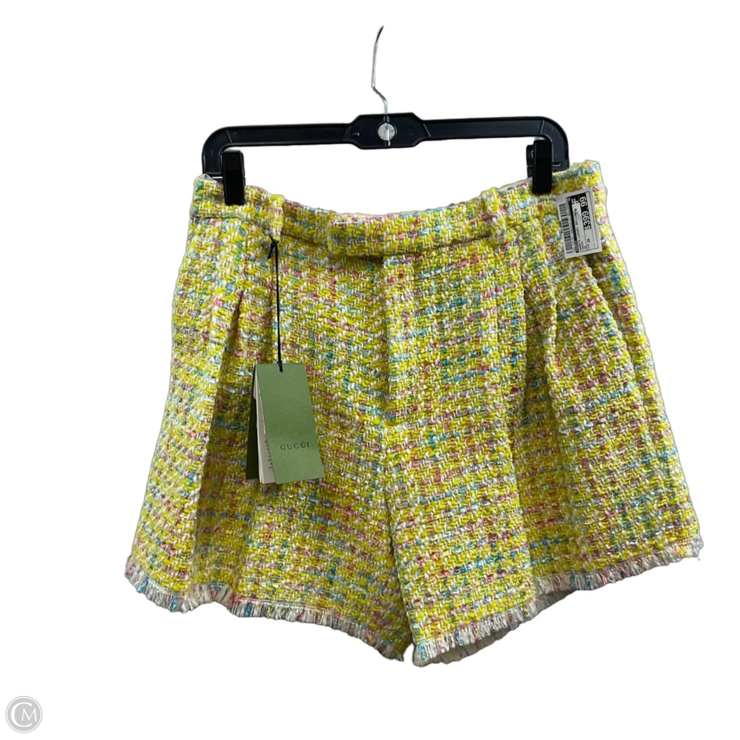 Shorts Luxury Designer By Gucci In Yellow, Size: 10