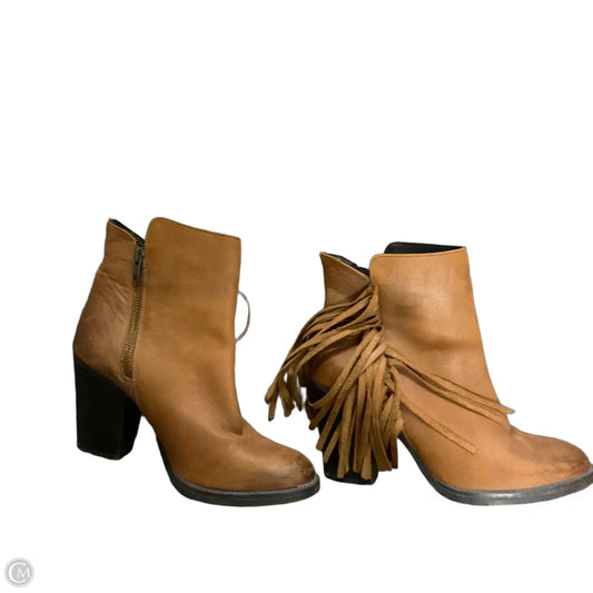 Boots Ankle Heels By Steve Madden In Brown, Size: 8