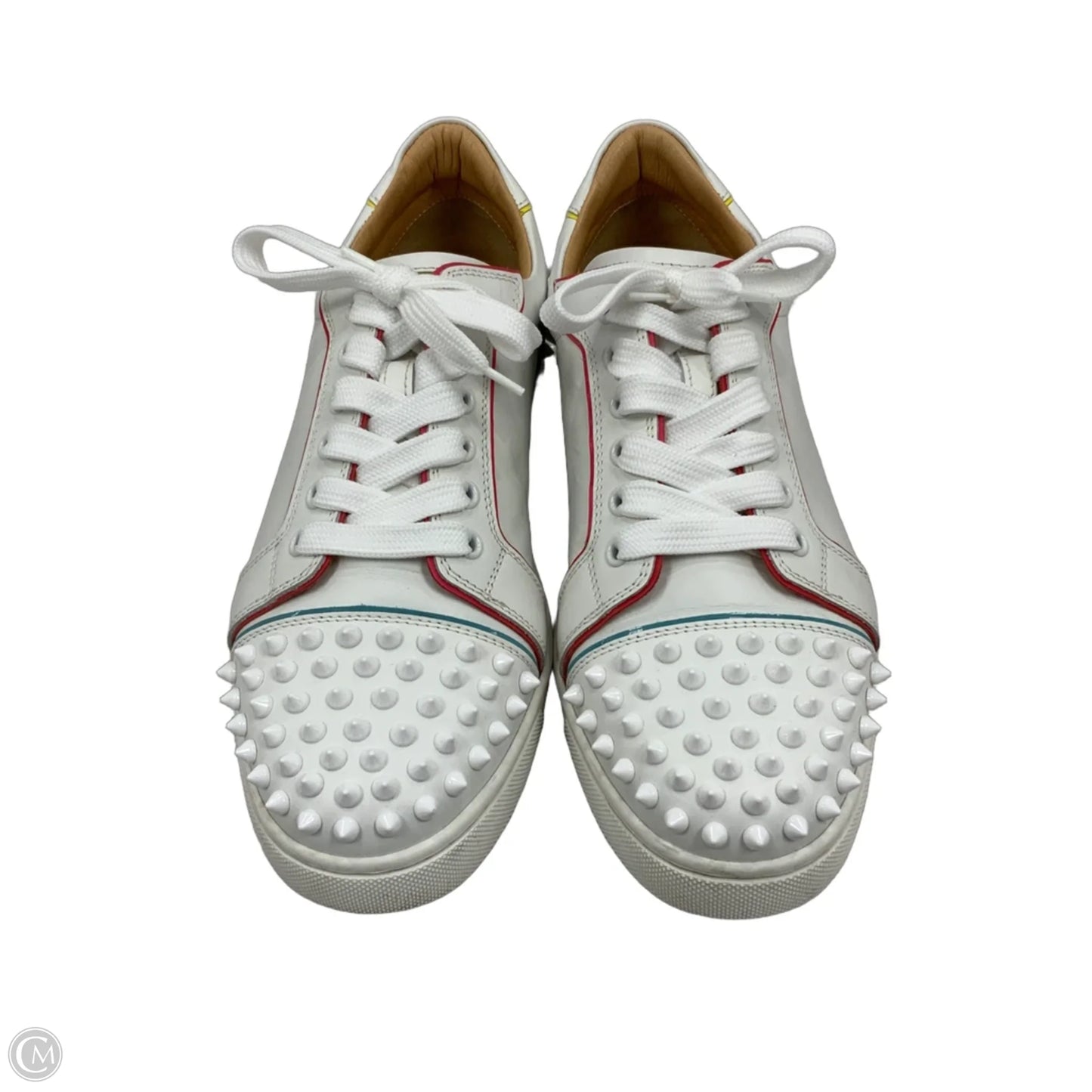 Shoes Luxury Designer By Christian Louboutin In White, Size: 8.5
