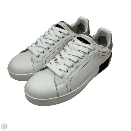 Shoes Luxury Designer By Dolce And Gabbana In White, Size: 9