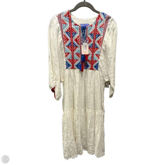 Dress Casual Midi By Ros Garden In White, Size: S