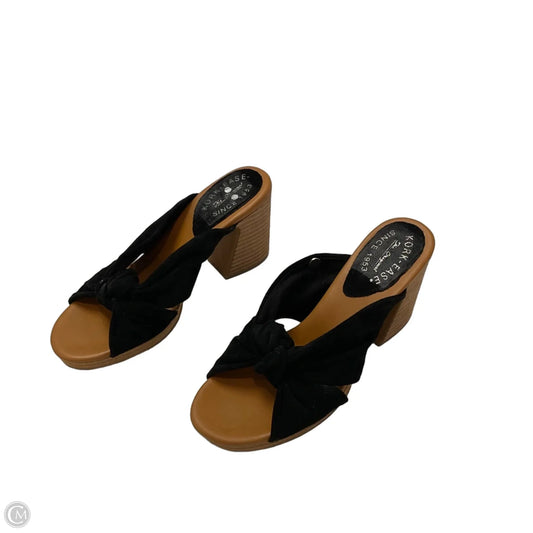 Sandals Heels Block By Kork Ease In Black, Size: 9