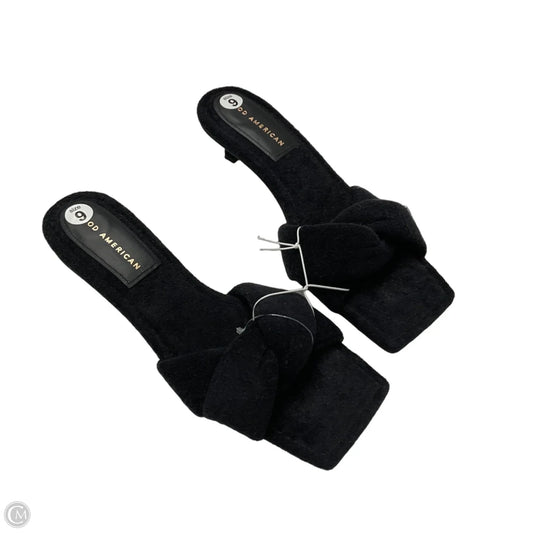 Sandals Heels Kitten By Good American In Black, Size: 9