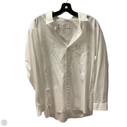 Blouse Long Sleeve By Frank And Eileen In White, Size: L