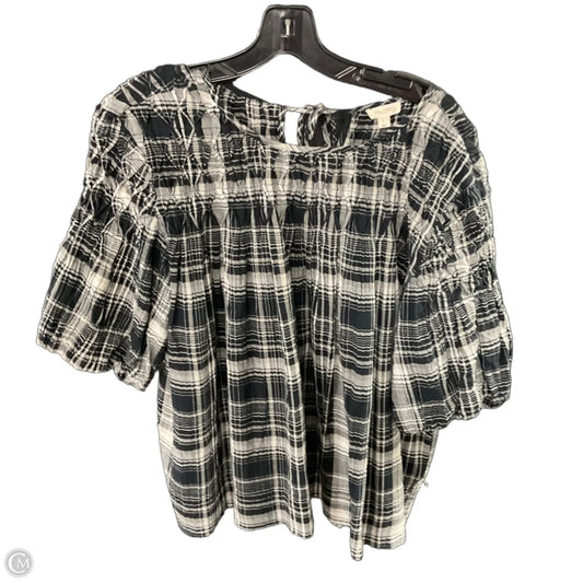 Blouse Short Sleeve By Pilcro In Black, Size: L