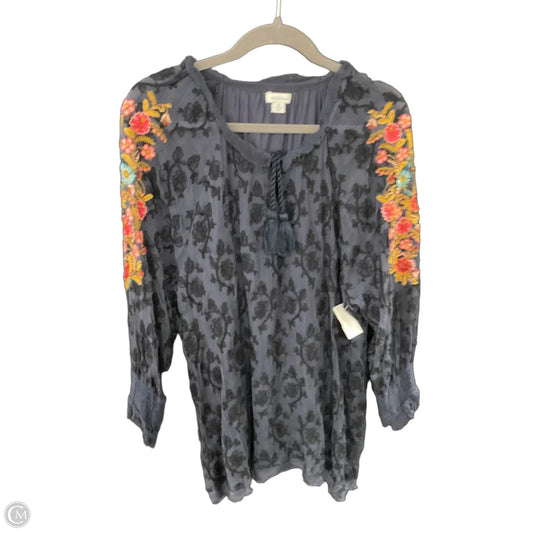 Blouse Long Sleeve By Sundance In Blue, Size: Xl