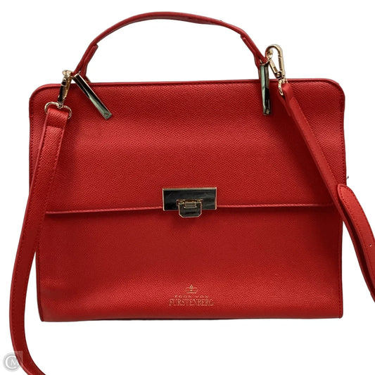 Handbag Leather By Egon Von Furstenberg, Size: Medium