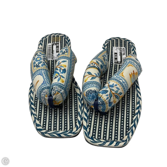 Sandals Designer By Farm Rio In Blue, Size: 10