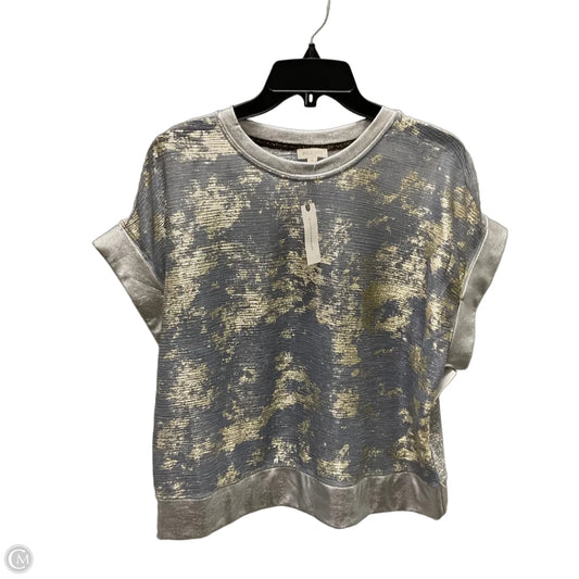 Top Short Sleeve By Pilcro In Silver, Size: Xs