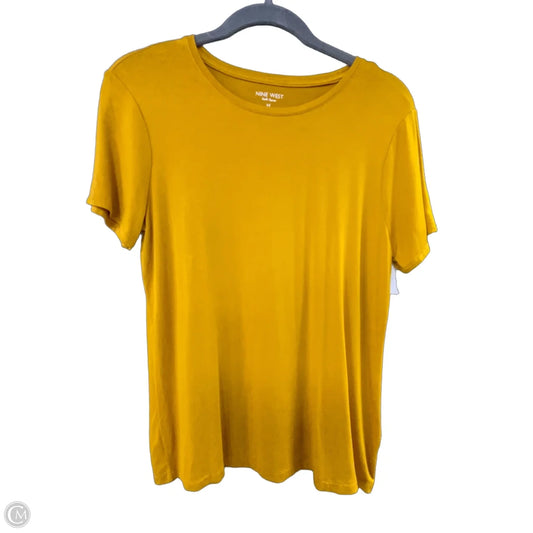 Top Short Sleeve By Nine West Apparel In Yellow, Size: M