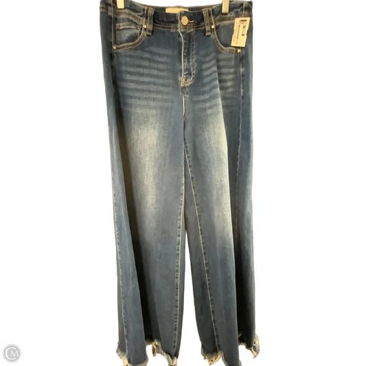Jeans Wide Leg By Risen In Blue Denim, Size: 8