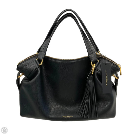 Handbag Leather By Donna Karan, Size: Large