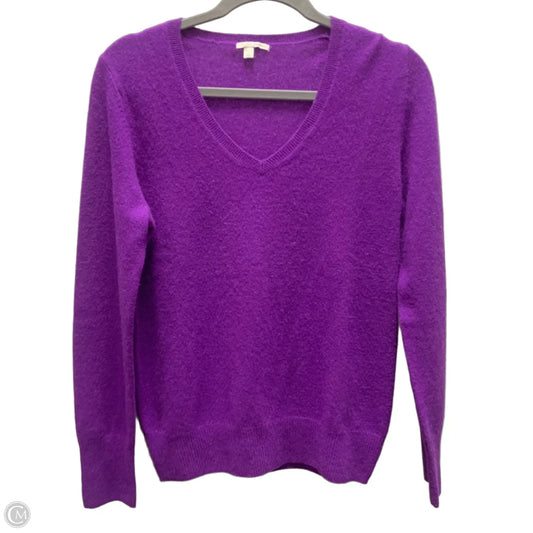 Sweater Cashmere By Halogen In Purple, Size: L