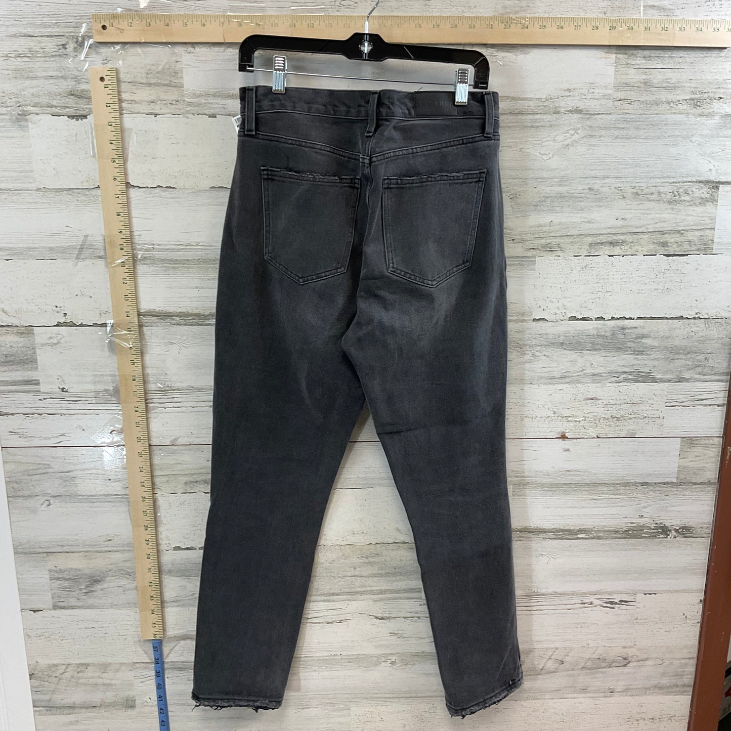 Black Denim Jeans Straight Pistola, Size 6