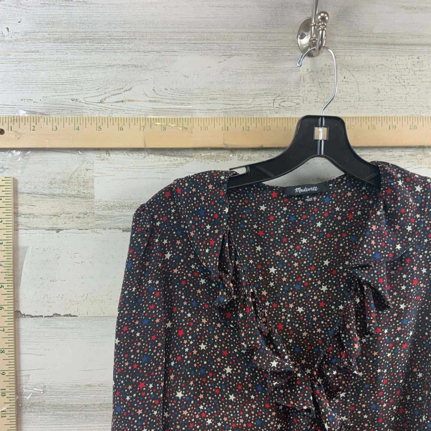 Black Top Long Sleeve Madewell, Size M