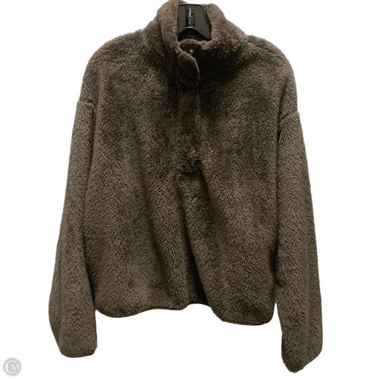 Jacket Fleece By H&m In Brown, Size: M