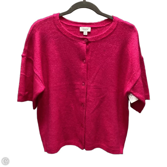 Sweater Cardigan By Cece In Pink, Size: M