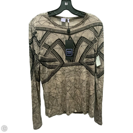 Top Long Sleeve Luxury Designer By Herve Leger In Black, Size: L