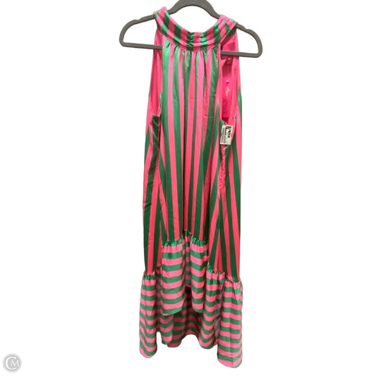Dress Casual Maxi By Lilly Pulitzer In Green & Pink, Size: L