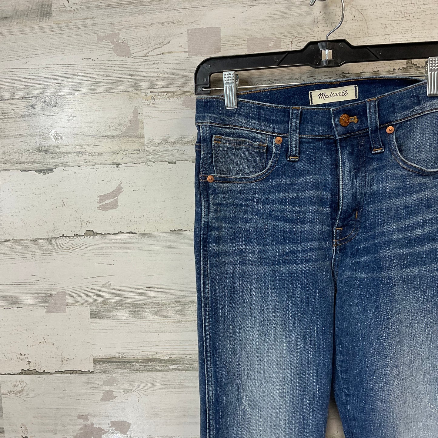 Jeans Skinny By Madewell In Blue Denim, Size: 4