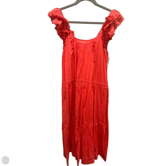 Dress Casual Midi By The Great. In Red, Size: Xs