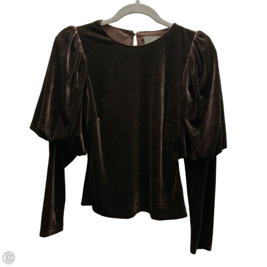 Blouse Long Sleeve By Sunday In Brooklyn In Brown, Size: S