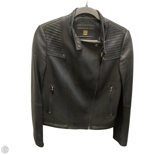 Jacket Moto Leather By Bagatelle In Black, Size: M