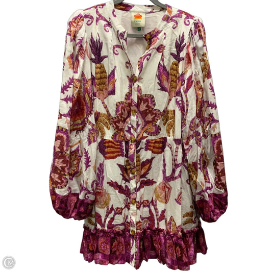 Dress Casual Short By Farm Rio In Purple, Size: Xl