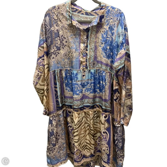 Dress Casual Short By Johnny Was In Blue & Purple, Size: L
