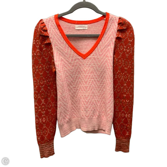 Sweater By Anthropologie In Orange, Size: S